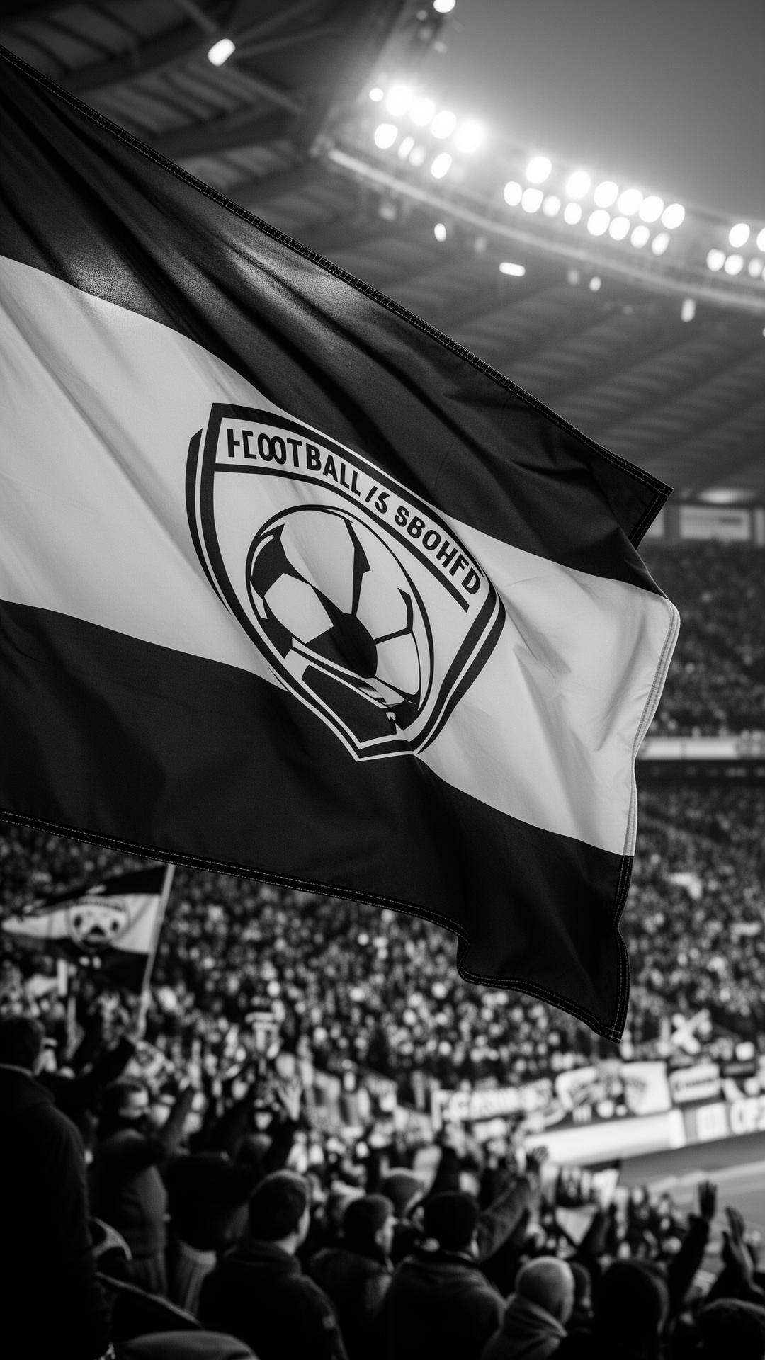 Premium custom football flag close-up